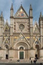Facade of the Orvieto Cathedral, Italy Royalty Free Stock Photo